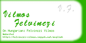 vilmos felvinczi business card